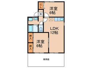 セジュ－ル津福の物件間取画像